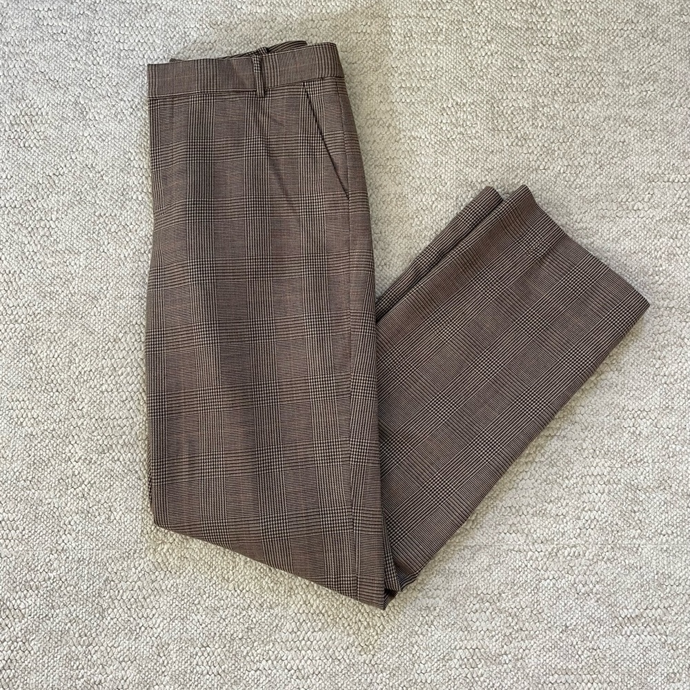 Chaps Wool Plaid Straight Leg Pant